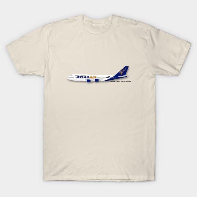 Atlas Airlines Boeing 747 400 T-Shirt by GregThompson